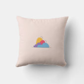 Colorful Abstract Throw Pillow クッション (裏面)