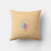 Colorful Abstract Throw Pillow クッション (裏面)