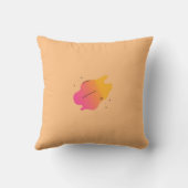 Colorful Abstract Throw Pillow クッション (裏面)