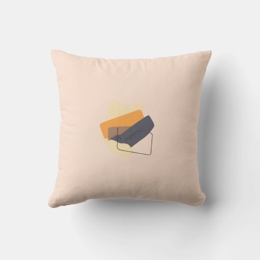 Colorful Abstract Throw Pillow クッション (裏面)