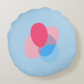 Colorful Abstract Throw Pillow ラウンドクッション (裏面)