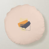 Colorful Abstract Throw Pillow ラウンドクッション (裏面)