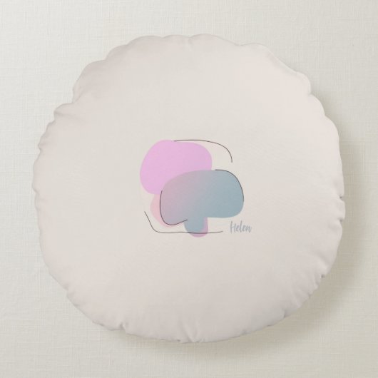 Colorful Abstract Throw Pillow ラウンドクッション (正面)