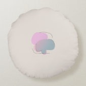 Colorful Abstract Throw Pillow ラウンドクッション (裏面)