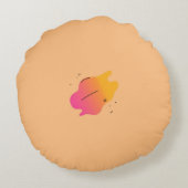 Colorful Abstract Throw Pillow ラウンドクッション (裏面)