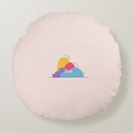 Colorful Abstract Throw Pillow ラウンドクッション