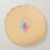 Colorful Abstract Throw Pillow ラウンドクッション (裏面)