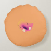 Colorful Abstract Throw Pillow ラウンドクッション (裏面)