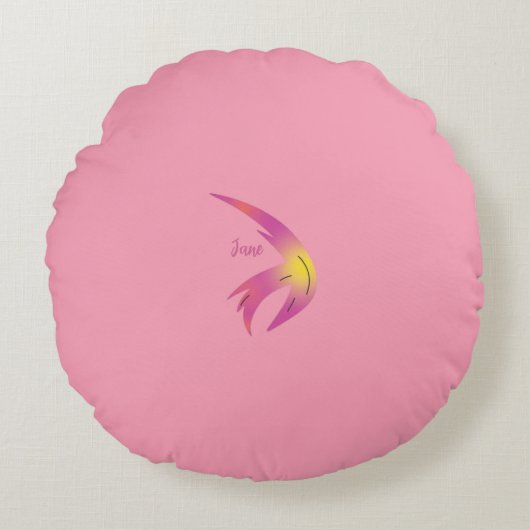 Colorful Abstract Throw Pillow ラウンドクッション (正面)