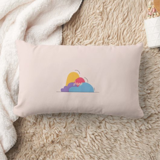 Colorful Abstract Throw Pillow ランバークッション (ブランケット)