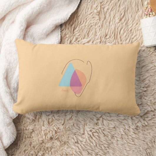 Colorful Abstract Throw Pillow ランバークッション (ブランケット)