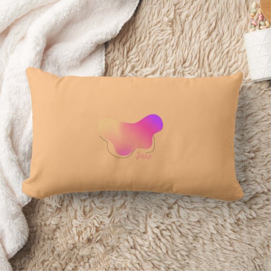 Colorful Abstract Throw Pillow ランバークッション (ブランケット)