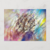 Colorful Abstract Tiger  ポストカード (正面)