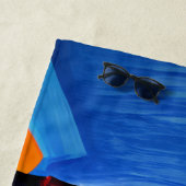 Colorful abstract village landscape personalized ビーチタオル (インサイチュ)