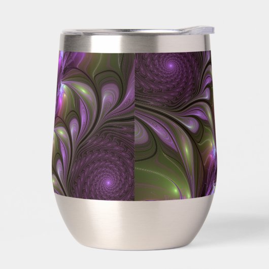 Colorful Abstract Violet Purple Khaki Fractal Art (左面)