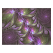 Colorful Abstract Violet Purple Khaki Fractal Art テーブルクロス (正面(横))