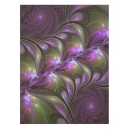 Colorful Abstract Violet Purple Khaki Fractal Art テーブルクロス