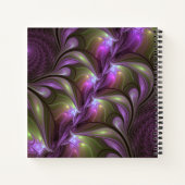 Colorful Abstract Violet Purple Khaki Fractal Art ノートブック (裏面)