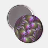 Colorful Abstract Violet Purple Khaki Fractal Art マグネット (正面/裏面)