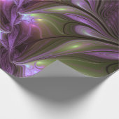 Colorful Abstract Violet Purple Khaki Fractal Art ラッピングペーパー (角)