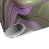 Colorful Abstract Violet Purple Khaki Fractal Art ラッピングペーパー (ロールコーナー)