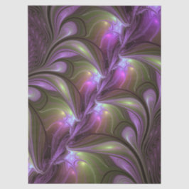 Colorful Abstract Violet Purple Khaki Fractal Art 薄葉紙