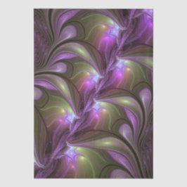 Colorful Abstract Violet Purple Khaki Fractal Art 薄葉紙