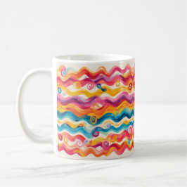 Colorful Abstract Wave コーヒーマグカップ