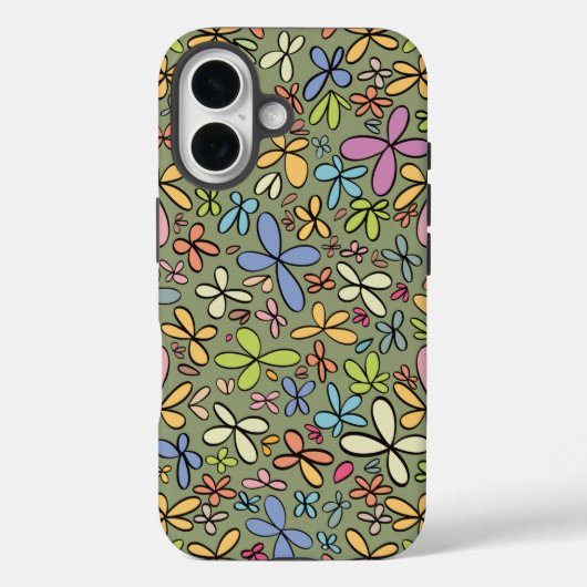 Colorful Abstract Wildflower Garden Case-Mate iPhoneケース (裏面)