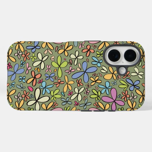 Colorful Abstract Wildflower Garden Case-Mate iPhoneケース (裏面 (横))