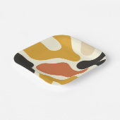 colorful Abstract yellow Black And White ペーパープレート (傾斜あり)