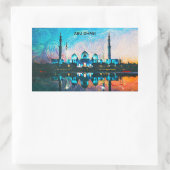 Colorful Abu Dhabi UAE Oil Paint 長方形シール (バッグ)