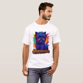 Colorful Affenpinscher Dog Vibrant Pop Art Design  Tシャツ (正面フル)