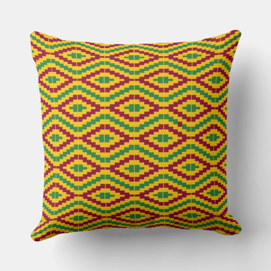 Colorful African Kente Pattern クッション (裏面)