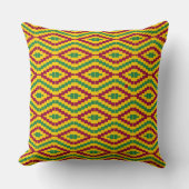 Colorful African Kente Pattern クッション (正面)
