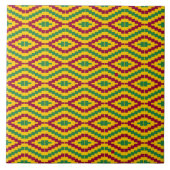 Colorful African Kente Pattern タイル (正面)