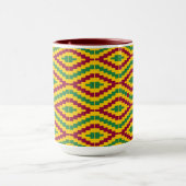 Colorful African Kente Pattern マグカップ (中央)