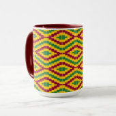 Colorful African Kente Pattern マグカップ (正面左)