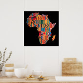 Colorful African Map Poster ポスター (キッチン)