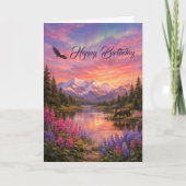 Colorful Alaska Landscape Birthday カード (正面)