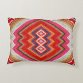 Colorful alpaca mohair sweater ornament closeup. アクセントクッション (裏面)