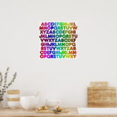 Colorful Alphabet for a TEACHER ポスター (キッチン)