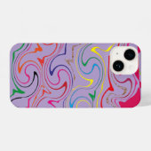 Colorful Alphabet “M” Phone Case – Cute Personaliz iPhoneケース (裏面横)