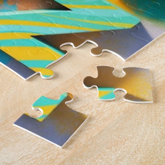 Colorful Alphabet Puzzle with Missing Letters ジグソーパズル (側面)