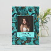 Colorful Amaryllis Female Birthday Trendy サンキューカード (スタンド正面)