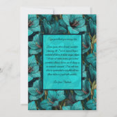 Colorful Amaryllis Female Birthday Trendy サンキューカード (裏面)