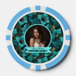 Colorful Amaryllis Fifty Birthday Gift For Women ポーカーチップ