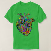 Colorful Anatomical Heart Tシャツ (デザイン正面)