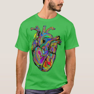 Colorful Anatomical Heart Tシャツ