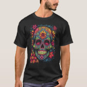 Colorful and Beautiful Sugar Skull Tシャツ (正面)